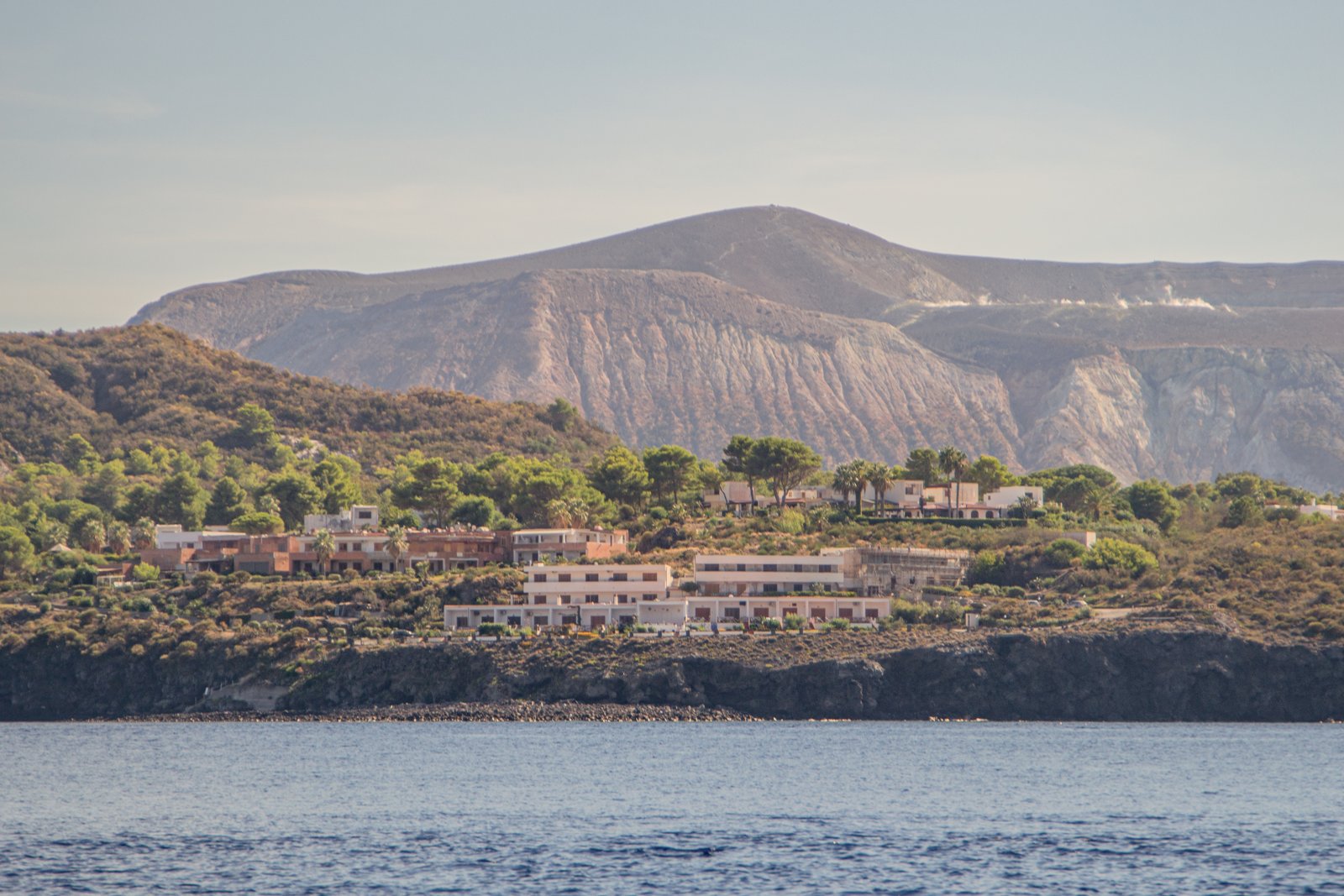 Vulcano’s volcanic landscape seen from the sea